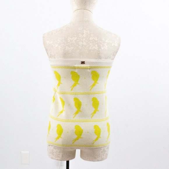 For Love & Lemons Knitz S Bird Parrot Print Mini Skirt Spring Summer Neon Island - Picture 6 of 14